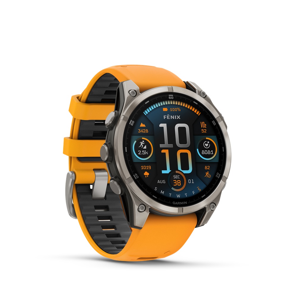 GARMIN Fenix 8 AMOLED Sapphire 47 mm Orange (inkl. USB-A Adapter)