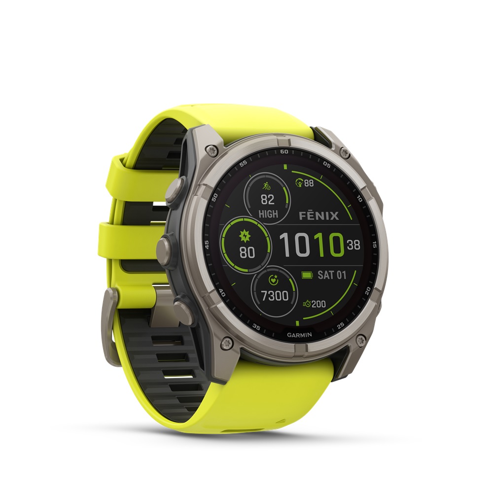 GARMIN Fenix 8 Sapphire Solar 51 mm Gelb (inkl. USB-A Adapter)