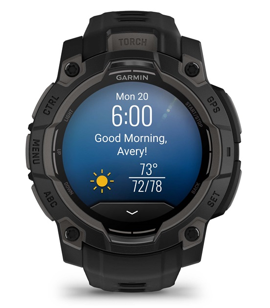 GARMIN Instinct 3 Amoled - 45 mm Schwarz - Schwarz (inkl. USB-A Adapter)