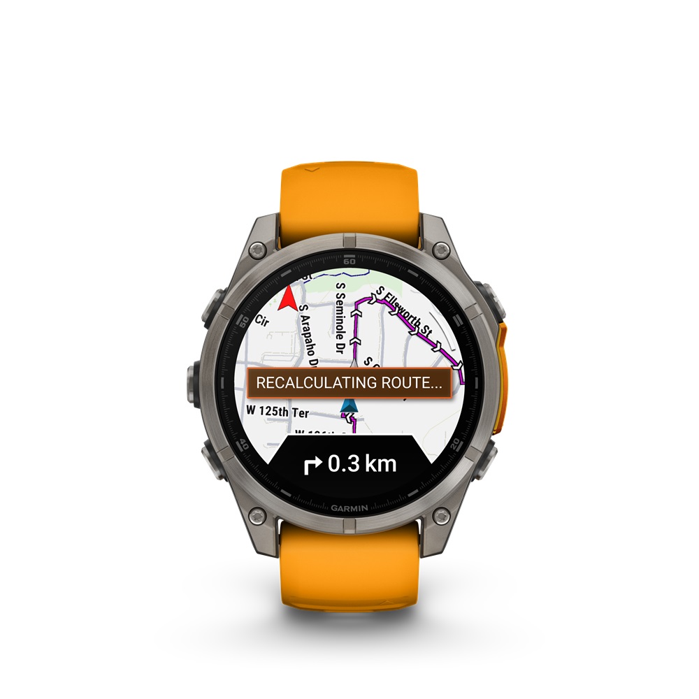 GARMIN Fenix 8 AMOLED Sapphire 47 mm Orange (inkl. USB-A Adapter & Sonnenbrille²)