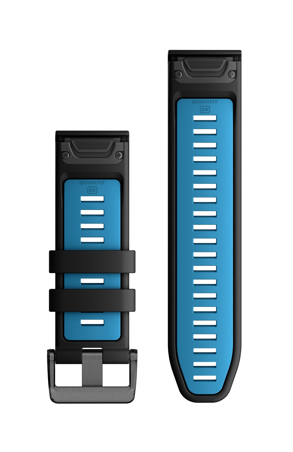 | QuickFit™ Silikon Schwarz/Zirrusblau 6545 | GARMIN | Schwarz Uhrenarmband 26mm
