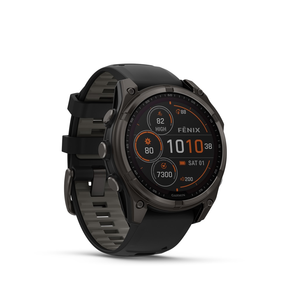 GARMIN Fenix 8 Sapphire Solar 47 mm Schwarz (inkl. USB-A Adapter)