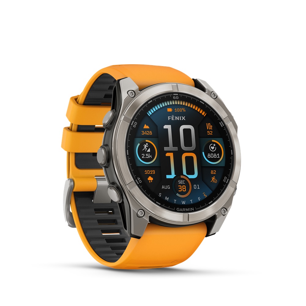 GARMIN Fenix 8 AMOLED Sapphire 51 mm Orange (inkl. USB-A Adapter & Sonnenbrille²)