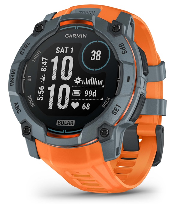 GARMIN Instinct 3 Solar - 50 mm Twilight - Solstice (inkl. USB-A Adapter)