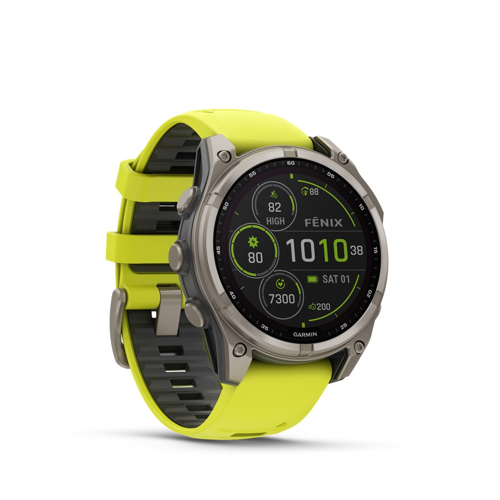 GARMIN Fenix 8 Sapphire Solar 47 mm Gelb (inkl. USB-A Adapter)