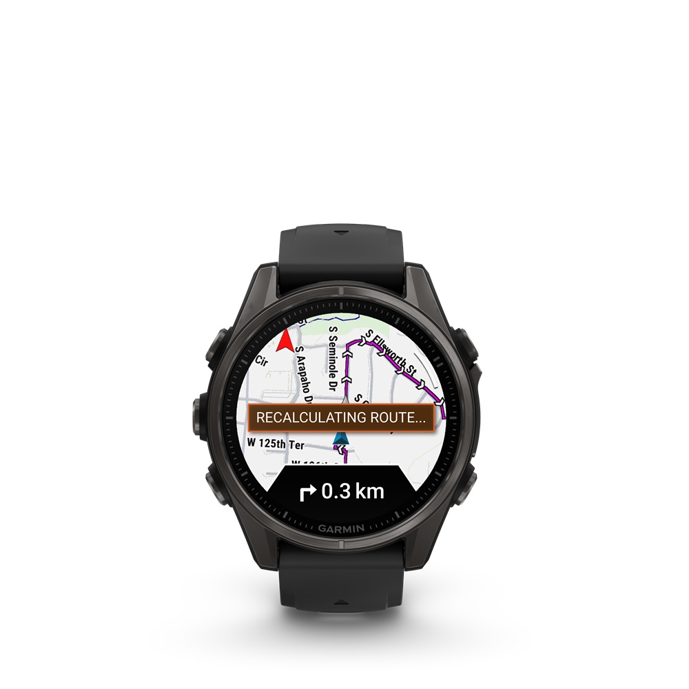 GARMIN Fenix 8 AMOLED Sapphire 43 mm Schwarz (inkl. USB-A Adapter)