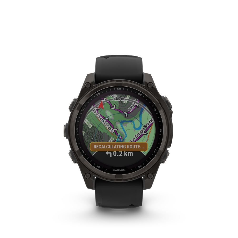 GARMIN Fenix 8 Sapphire Solar 47 mm Schwarz (inkl. USB-A Adapter)