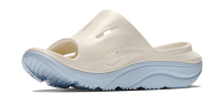 HOKA Ora Recovery Slide - Unisex ALABASTER / AMBIENT BLUE-M8 - 41 1/3