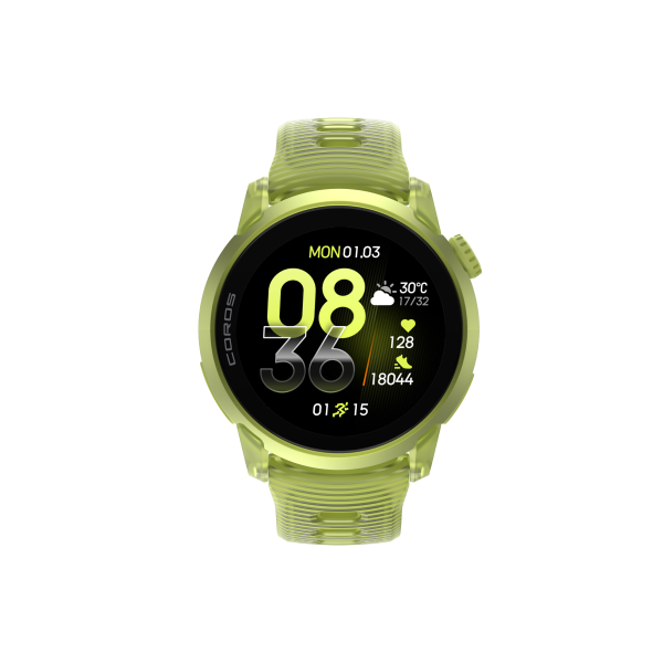 Coros Pace 4 Neon Yellow-Nylonarmband-Aluminium