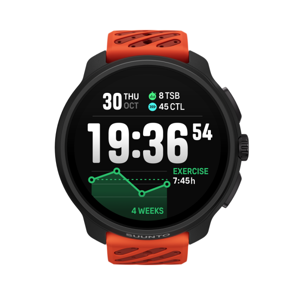 Suunto Race 2 Edelstahlgehäuse-Coral Orange inkl. USB-A Adapter